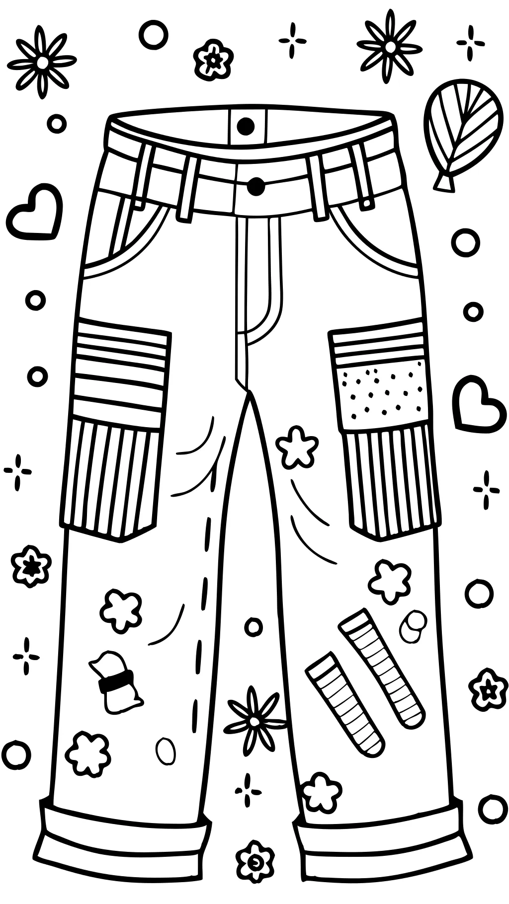 coloring page pants